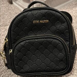 Steve Madden Black Mini Backpack